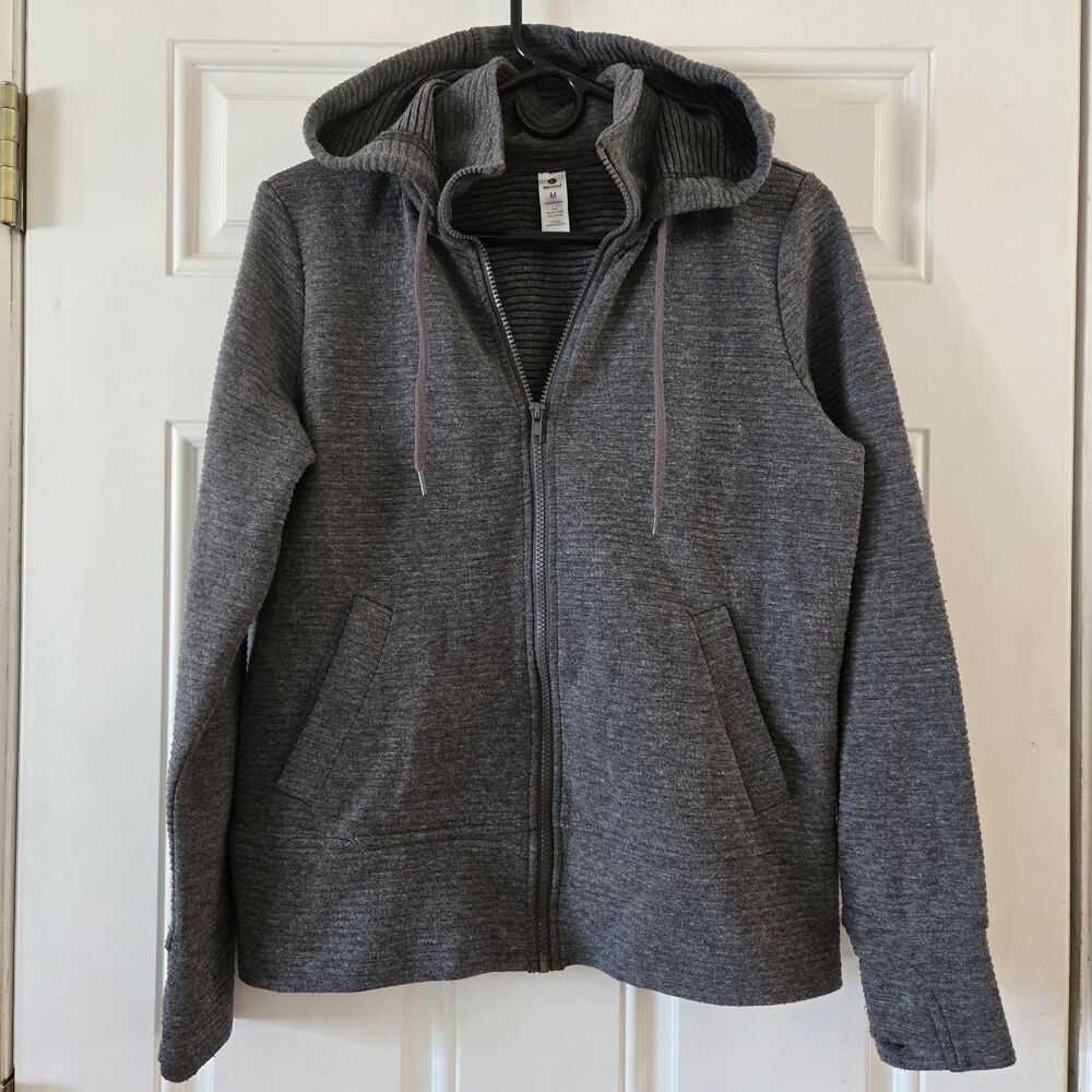 90 Degrees by Reflex Women's Size Medium Full Zip Up Hoodie Gray Warm Jacket